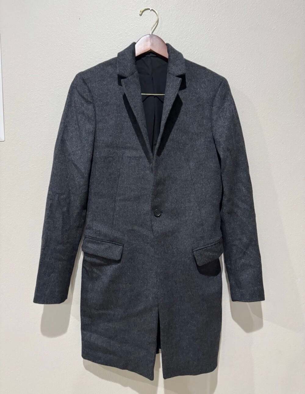 AllSaints Bodell Wool Coat Grey Size 34